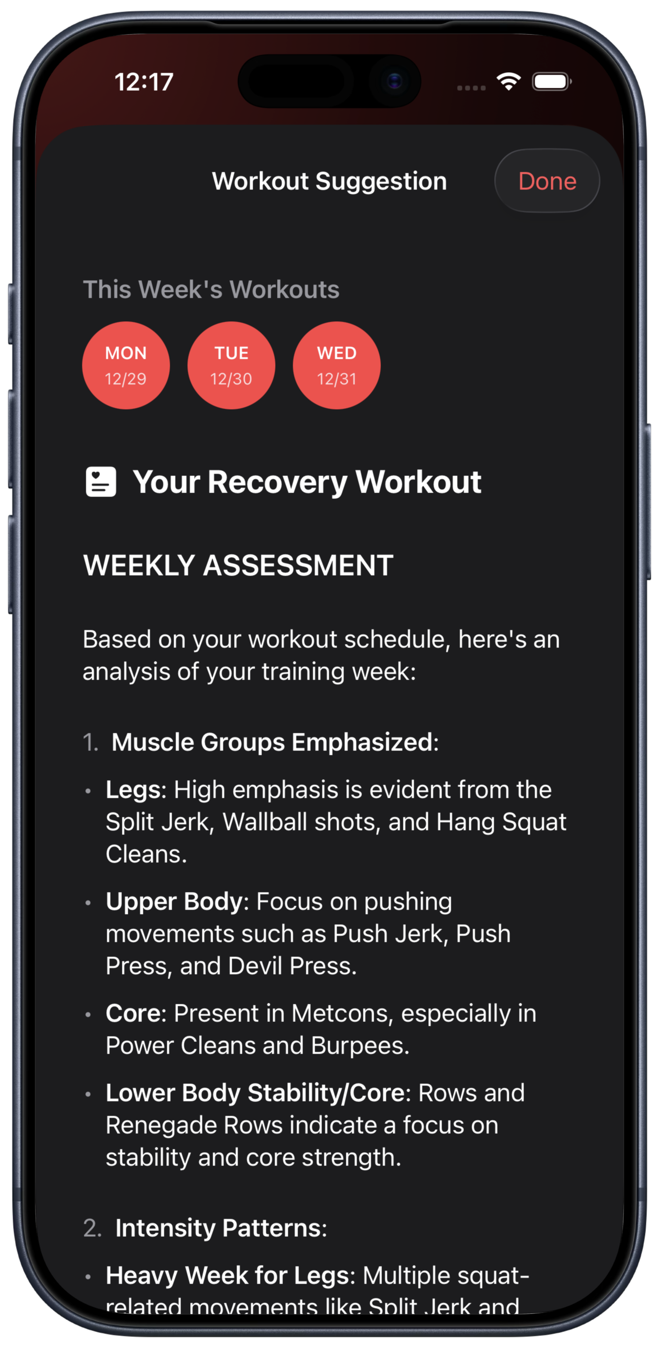 AI Recovery Suggestions